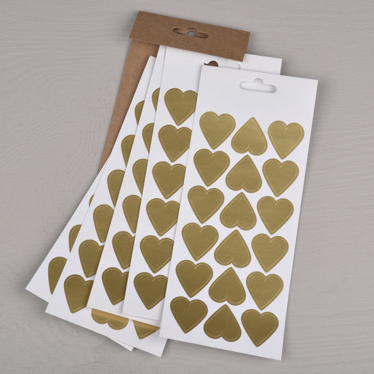 Klistremerke ∙ HJERTE ∙ Gull