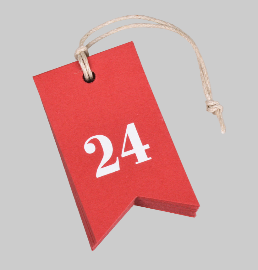 Merkelapp ∙ 1-24 ∙ Rød