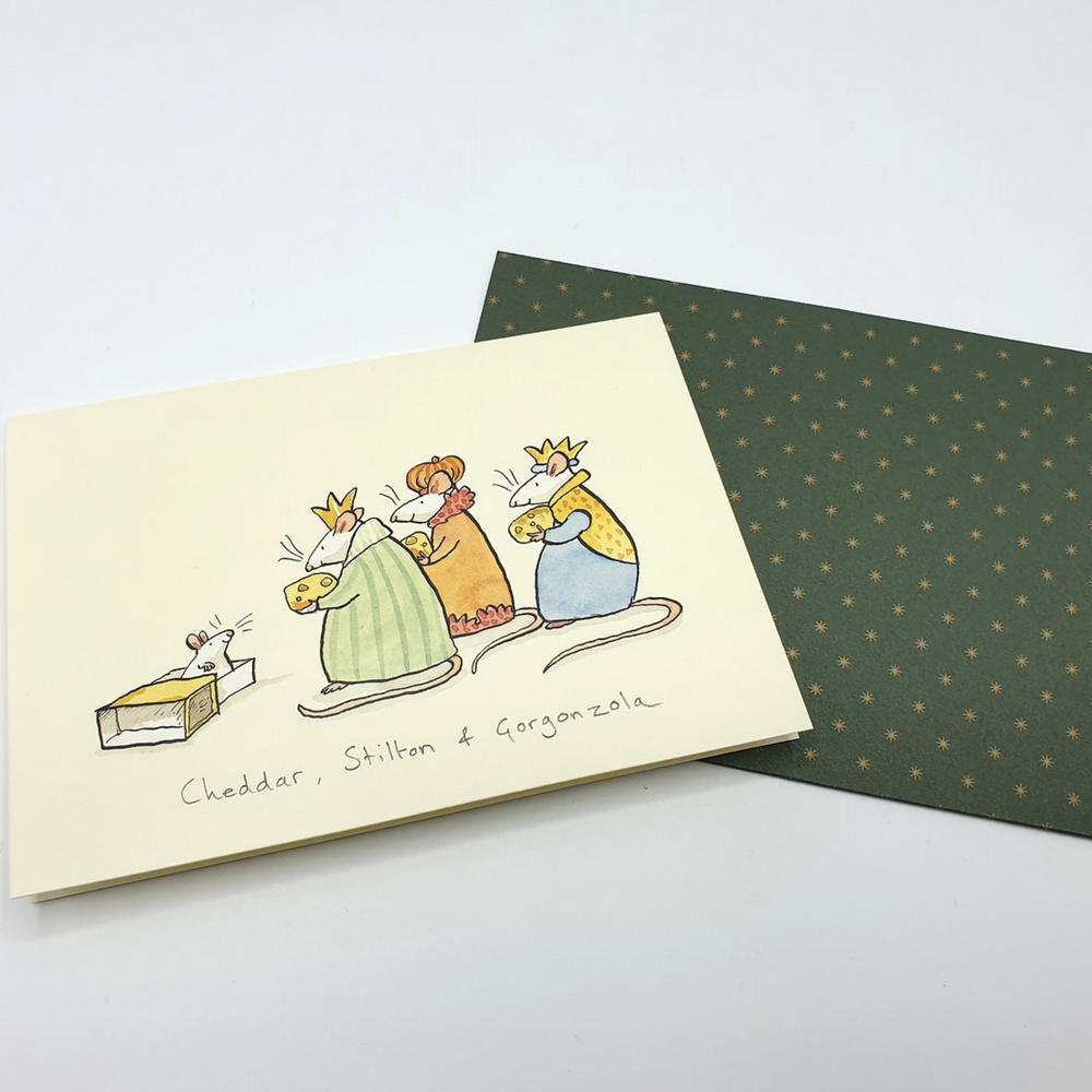 
                      
                        Julekort ∙ Cheddar, Stilton and Gorgonzola
                      
                    