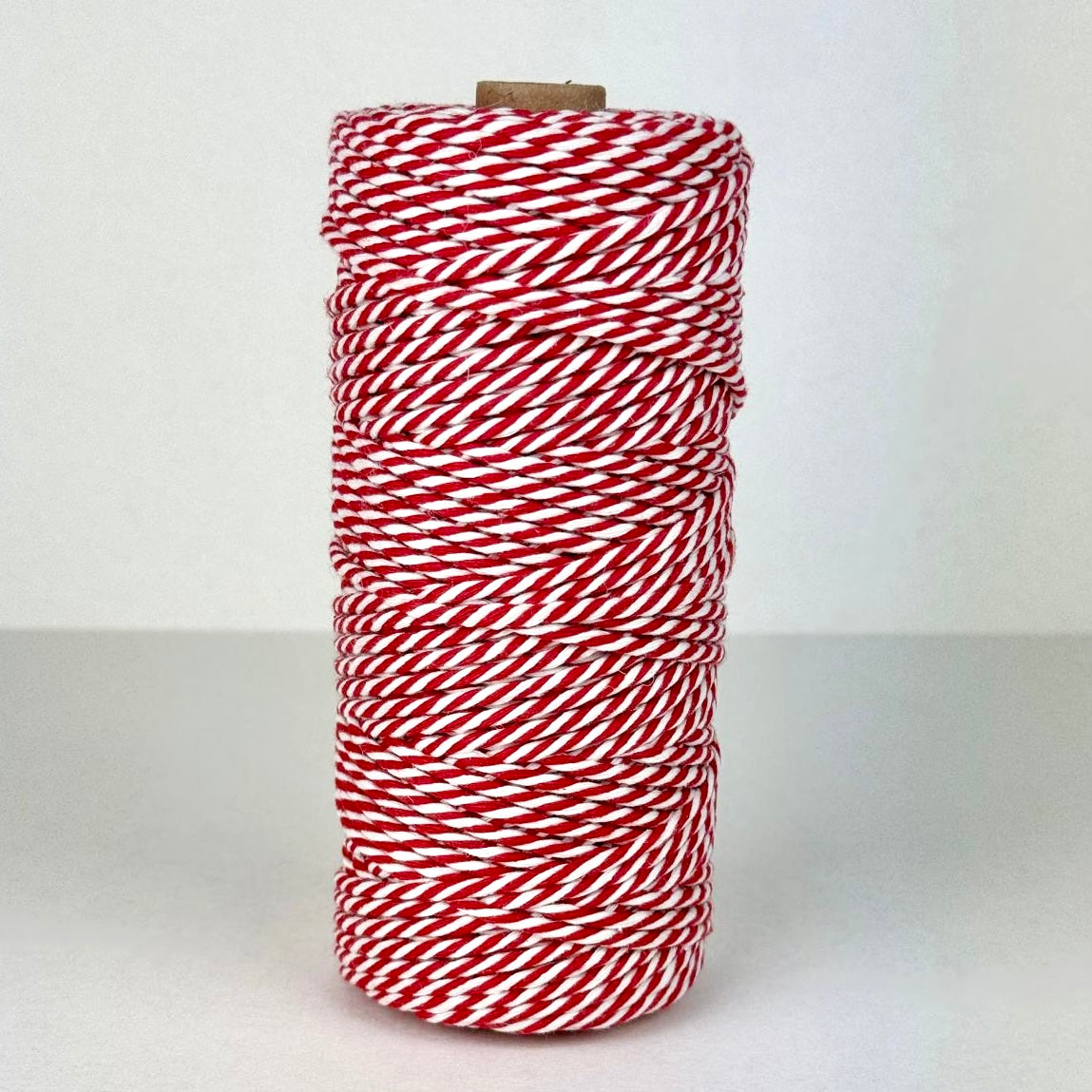 Bomullssnor ∙ 3 mm x 100 m ∙ Rød/Hvit