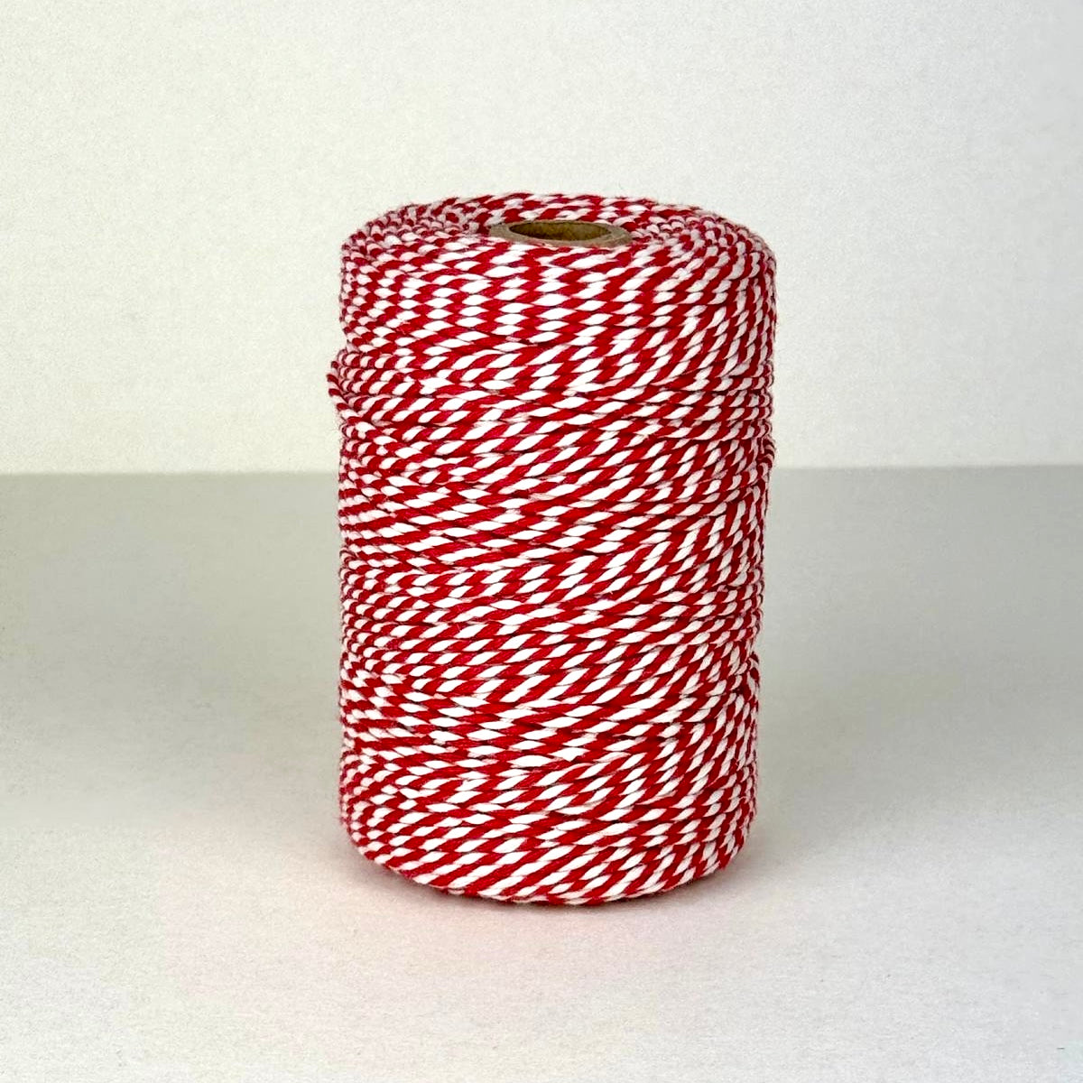 Bomullssnor ∙ 1,5 mm x 100 m ∙ Rød/Hvit