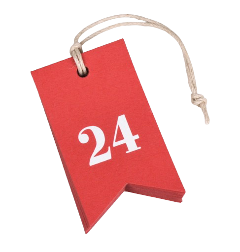 Merkelapp ∙ 1-24 ∙ Rød