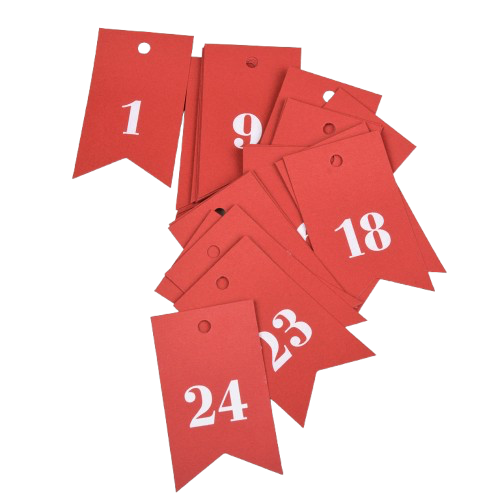 Merkelapp ∙ 1-24 ∙ Rød