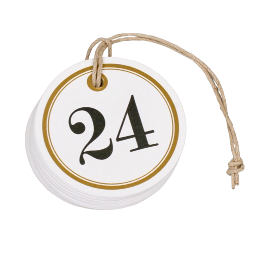 Merkelapp ∙ 1-24 ∙ Hvit