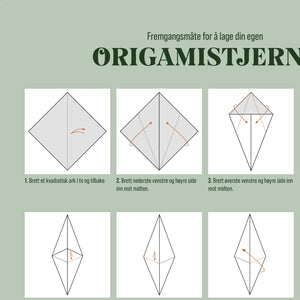 Oppskrift til Origamistjerne