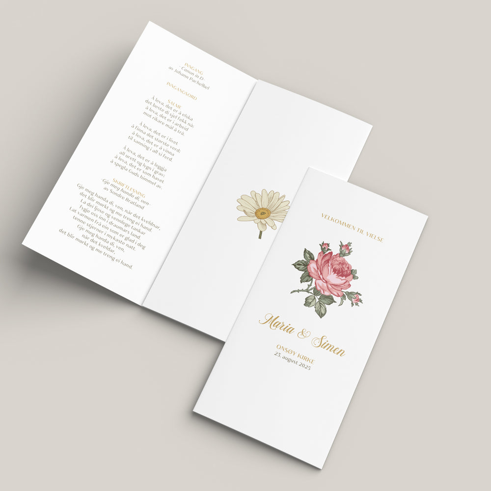 
                      
                        Vielsesprogram A4 (Trifold) ∙ MARIA
                      
                    