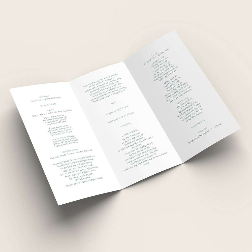 
                      
                        Vielsesprogram A4 (Trifold) ∙ CAROLINE
                      
                    