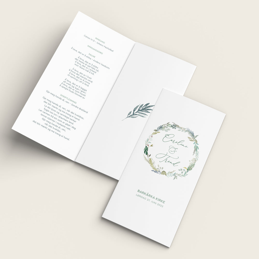 
                      
                        Vielsesprogram A4 (Trifold) ∙ CAROLINE
                      
                    