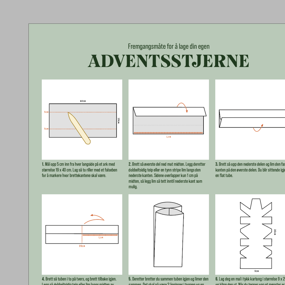 Oppskrift til Adventsstjerne