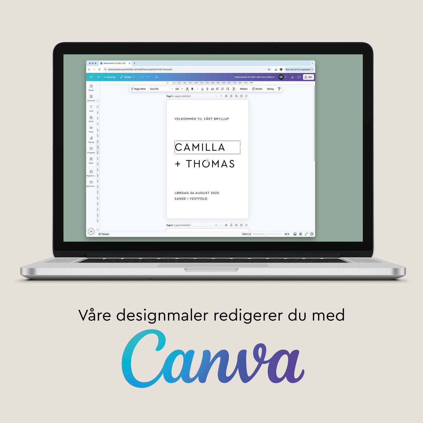 Velkomstskilt ∙ CAMILLA