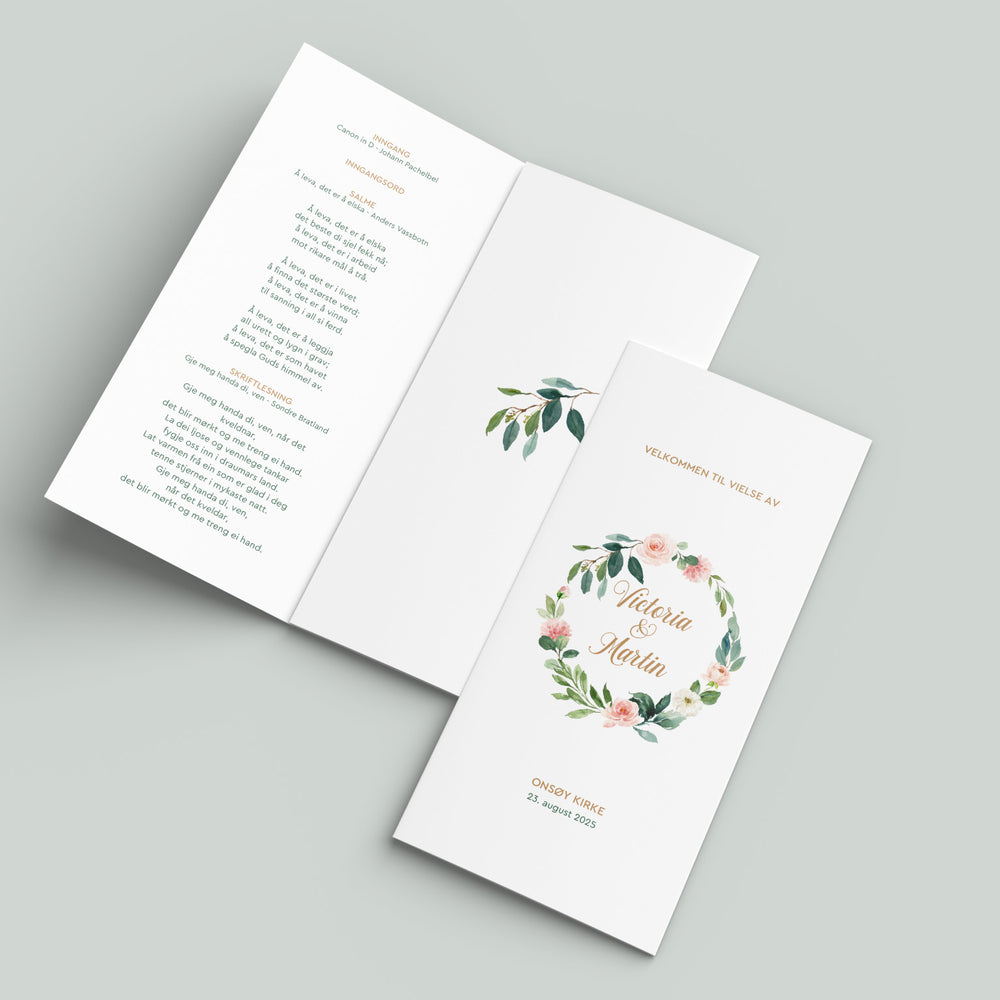 
                      
                        Vielsesprogram A4 (Trifold) ∙ VICTORIA
                      
                    