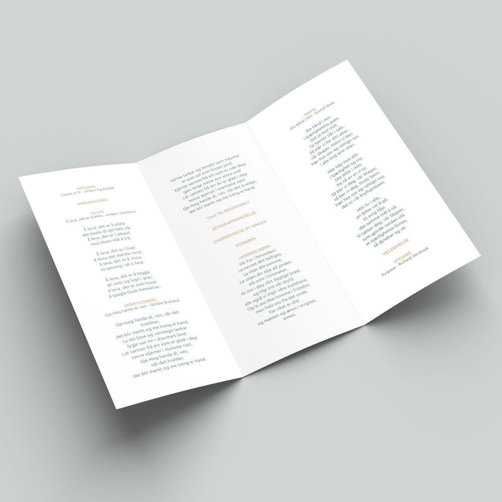 
                      
                        Vielsesprogram A4 (Trifold) ∙ VICTORIA
                      
                    