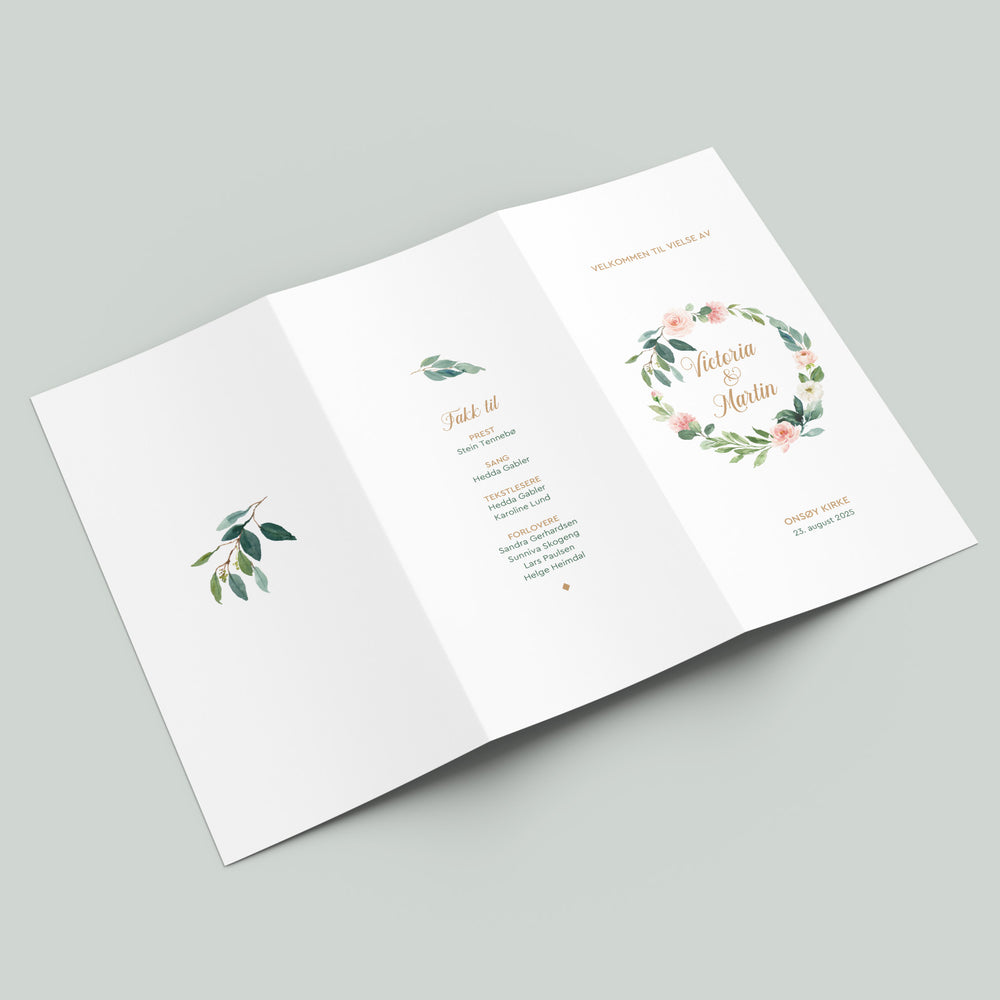 
                      
                        Vielsesprogram A4 (Trifold) ∙ VICTORIA
                      
                    