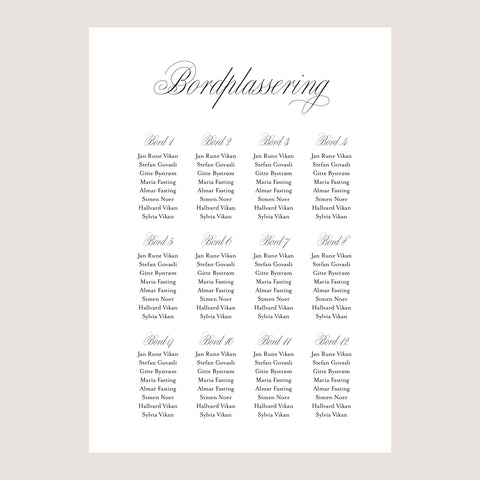 Bordkart 32x45cm ∙ ANETTE