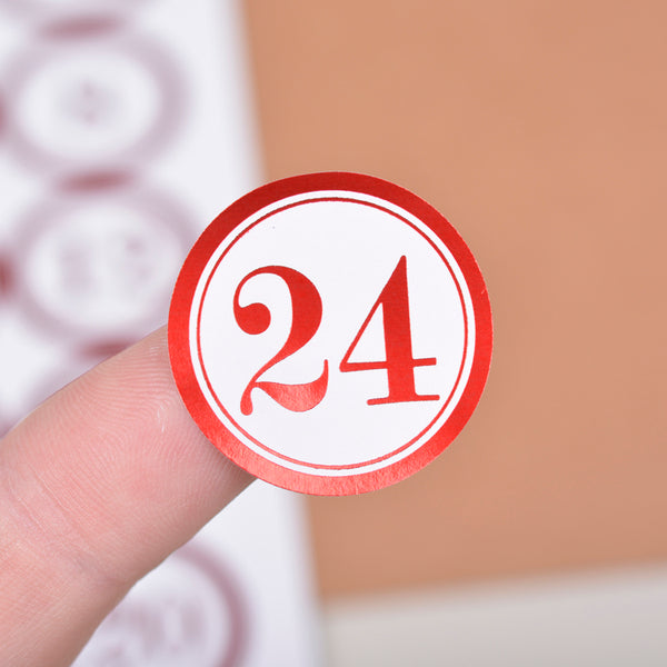 Klistremerke ∙ 1-24 ∙ Rød