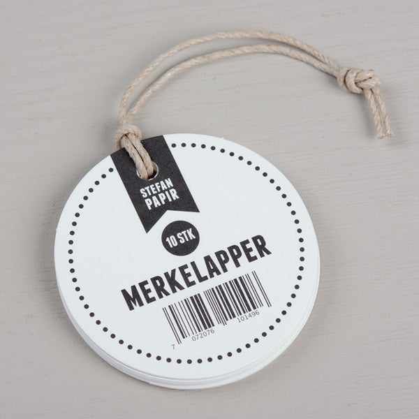 Merkelapp ∙ RUND ∙ Hvit