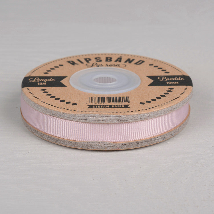 Ripsbånd 10 mm ∙ Lys rosa
